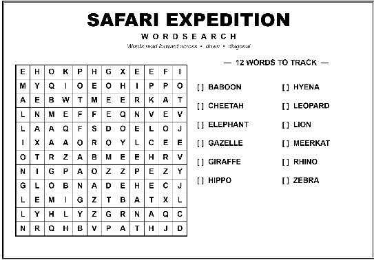 Word Search Generator