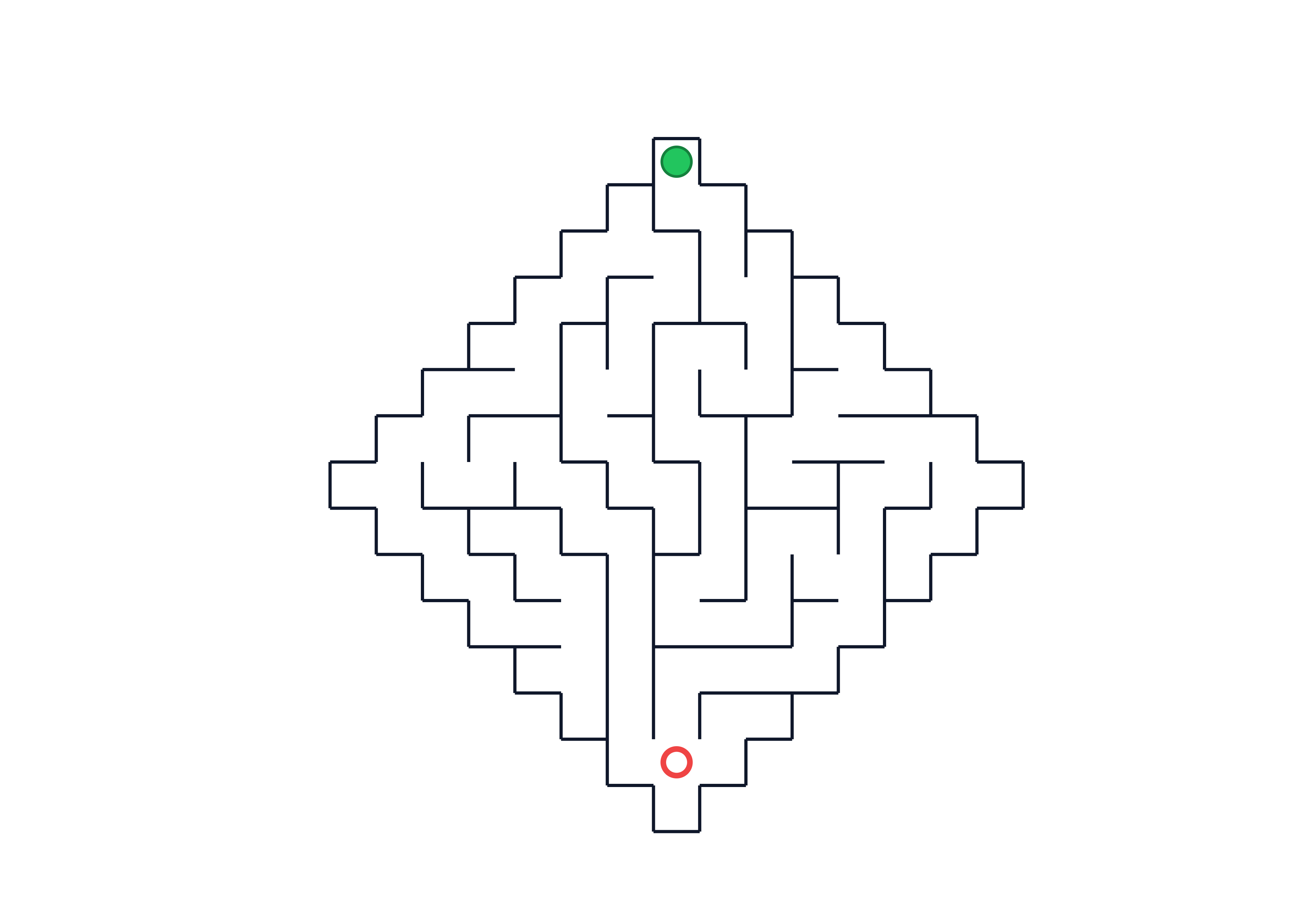 Easy Diamond Maze Printable PDF Preview
