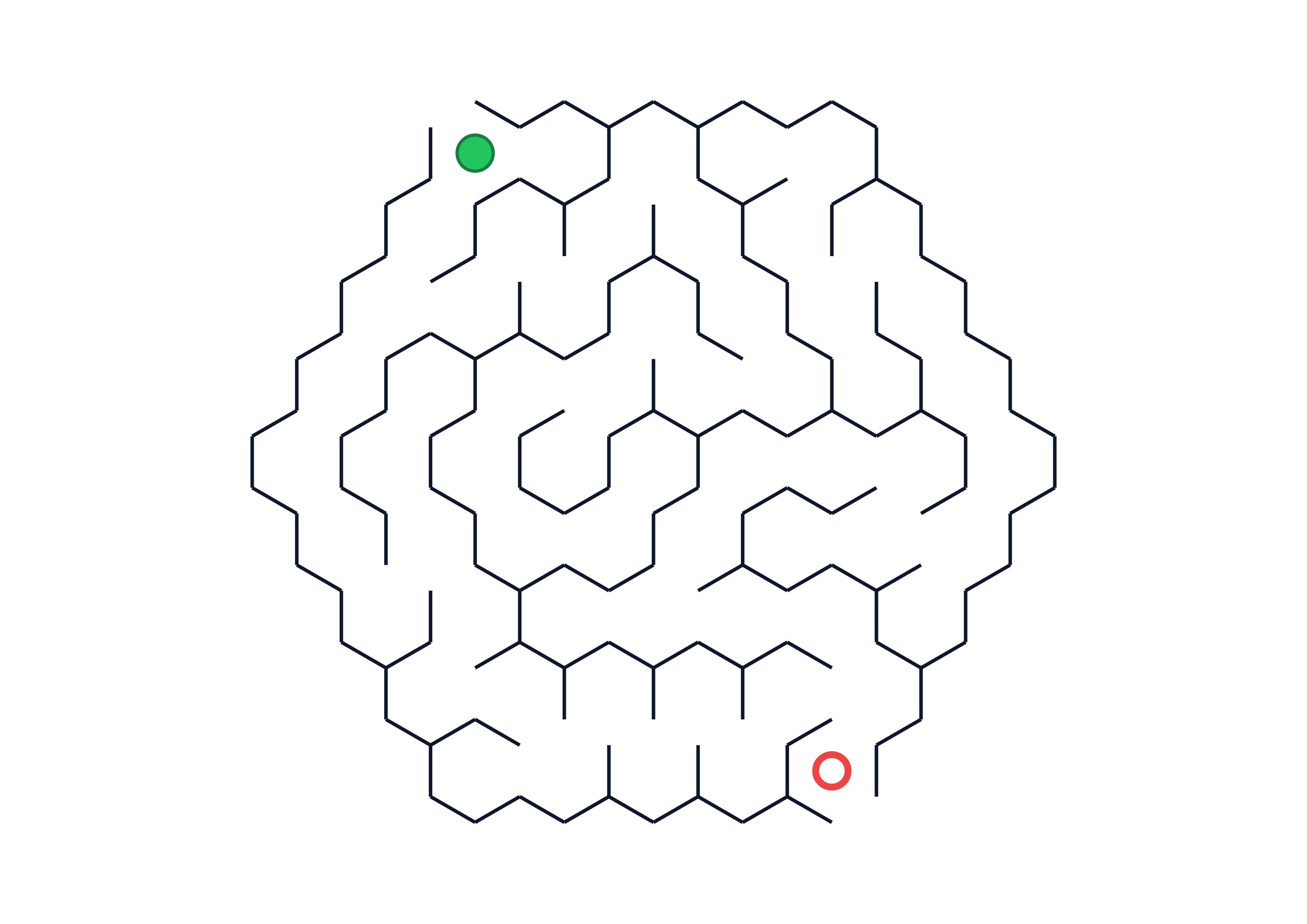 Easy Honeycomb Maze Printable PDF Preview