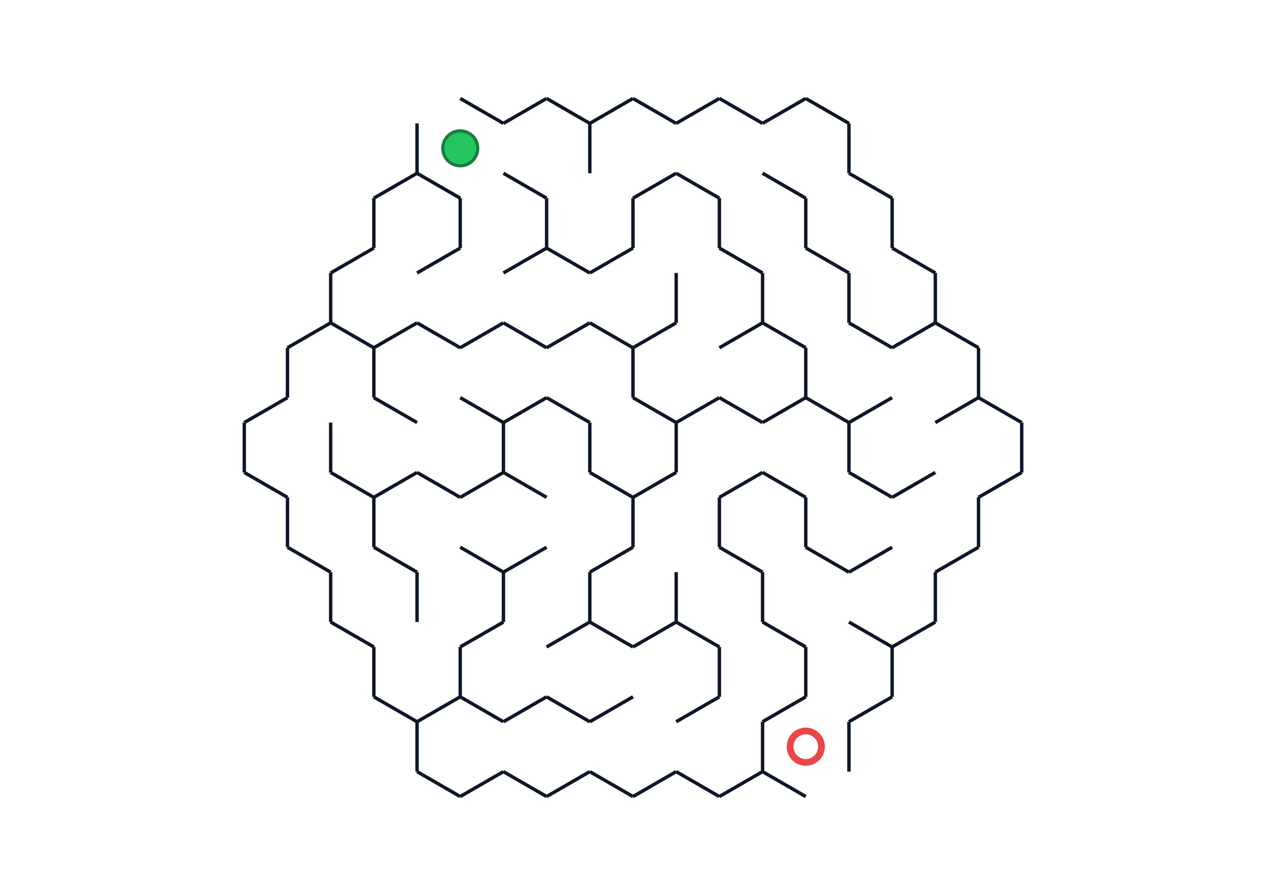 Beehive Easy Hexagonal Maze Sheet 2 Preview