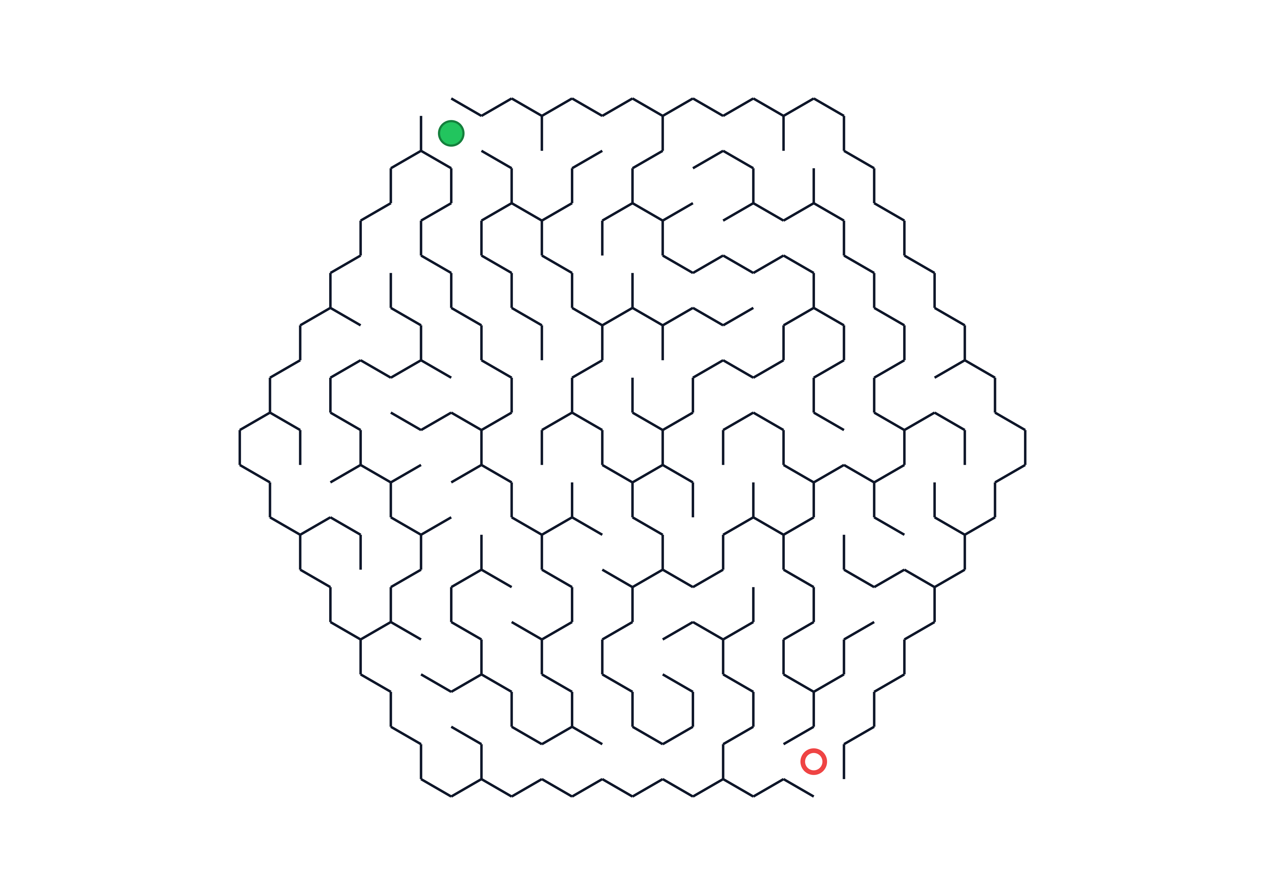 Medium Hexagonal Labyrinth Worksheet Preview