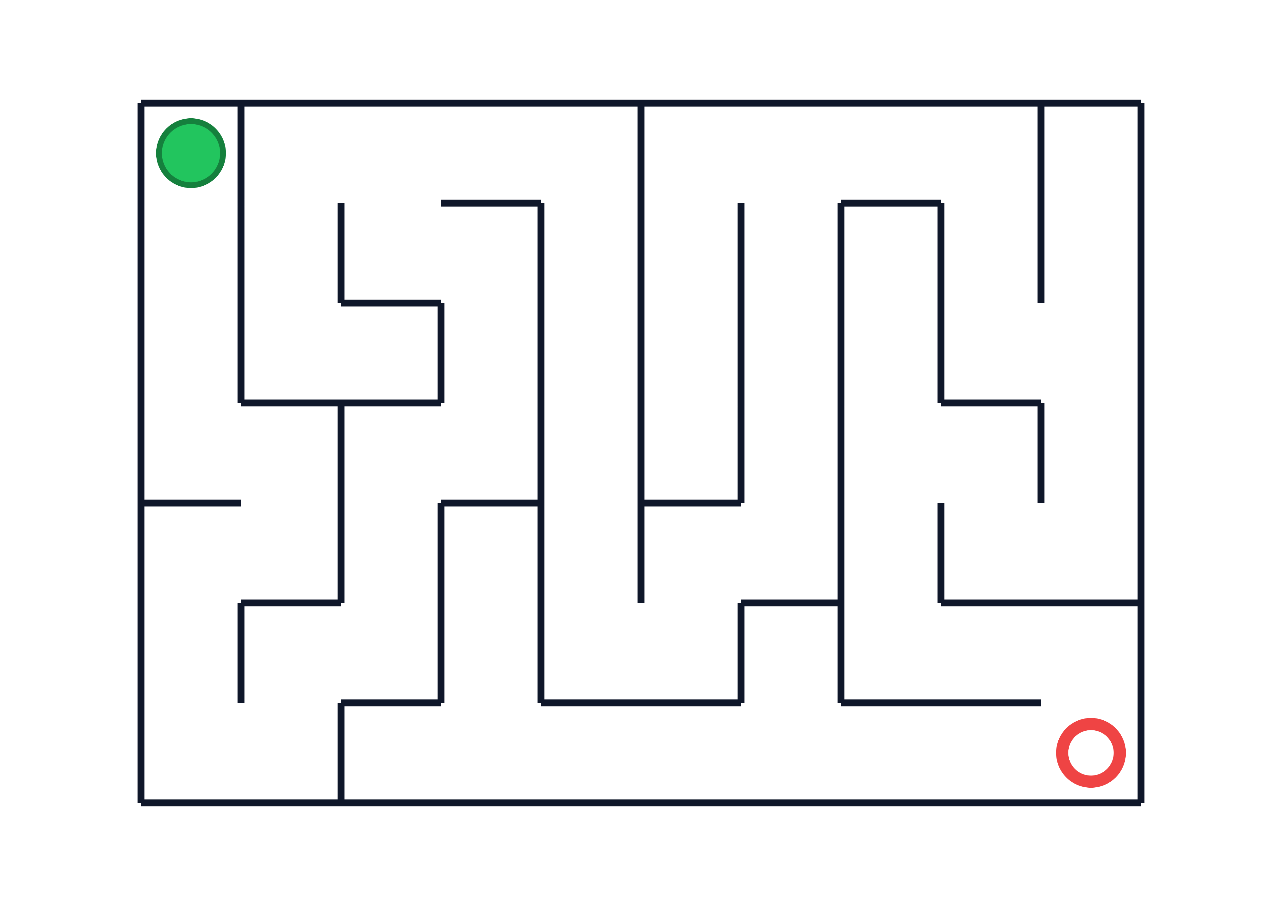 Easy Rectangle Maze Printable PDF Preview