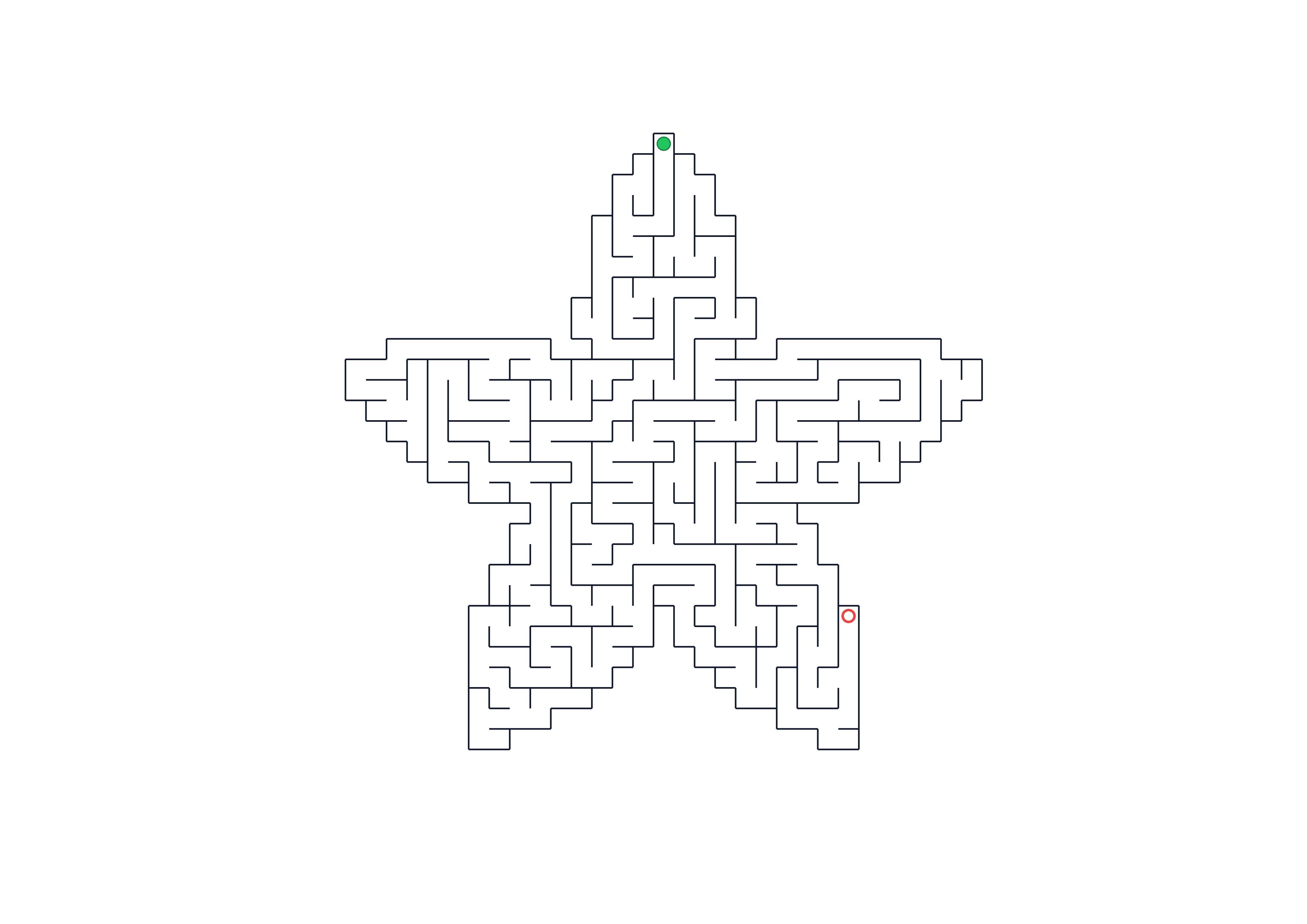 Hard Star Maze Printable Worksheet Preview