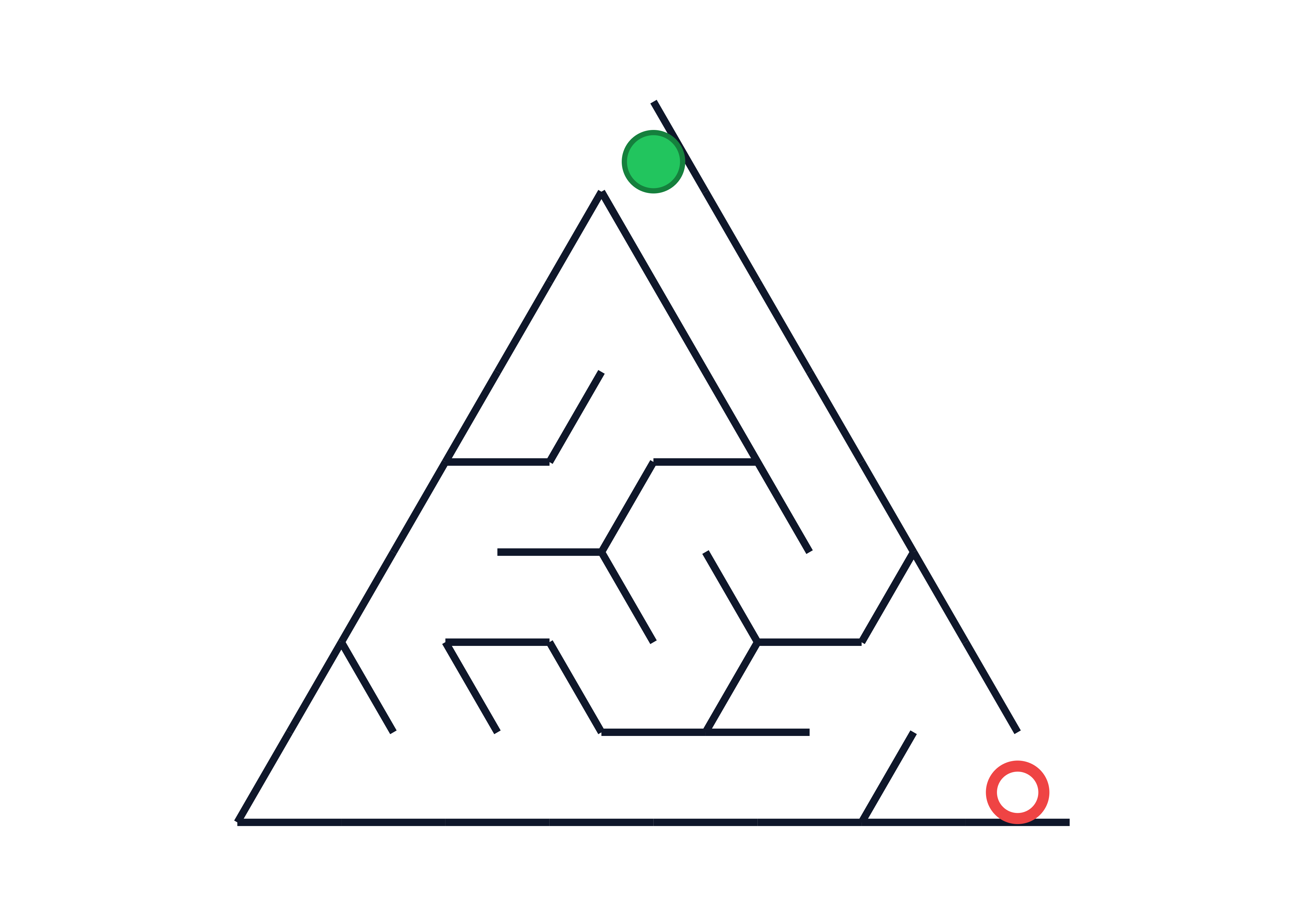 Easy Triangle Maze Printable PDF Preview