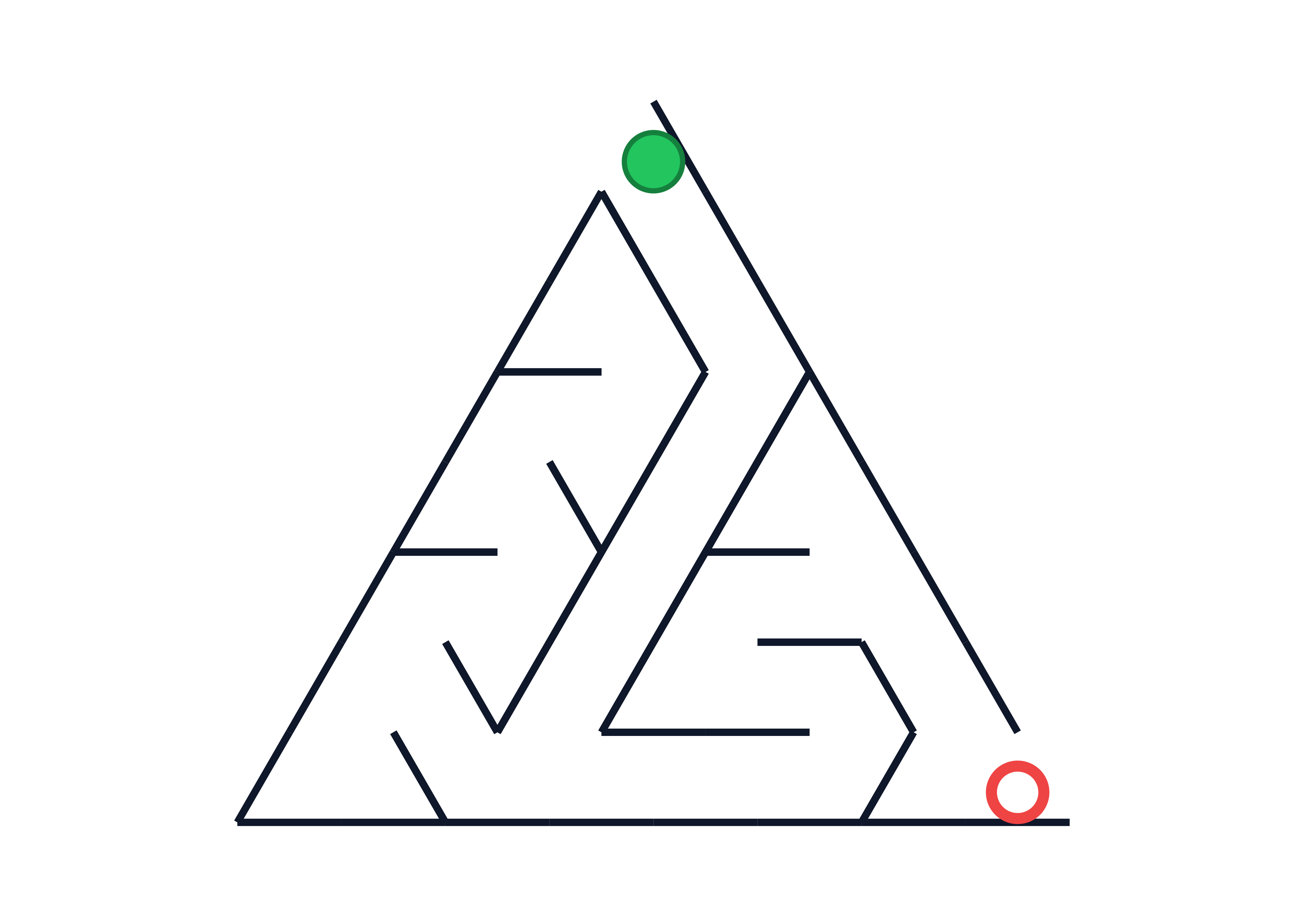 Pyramid Easy Triangle Maze Sheet 2 Preview